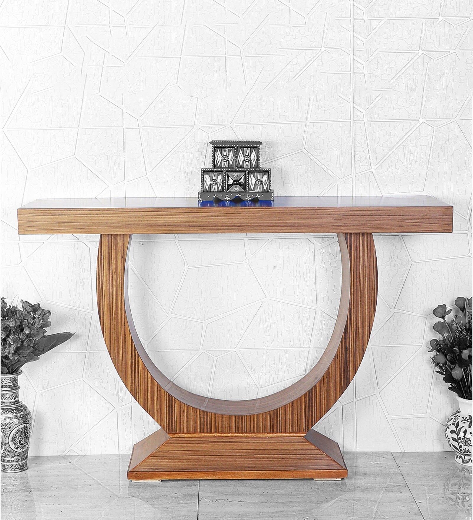 Nobilic Console Table in Teak Colour