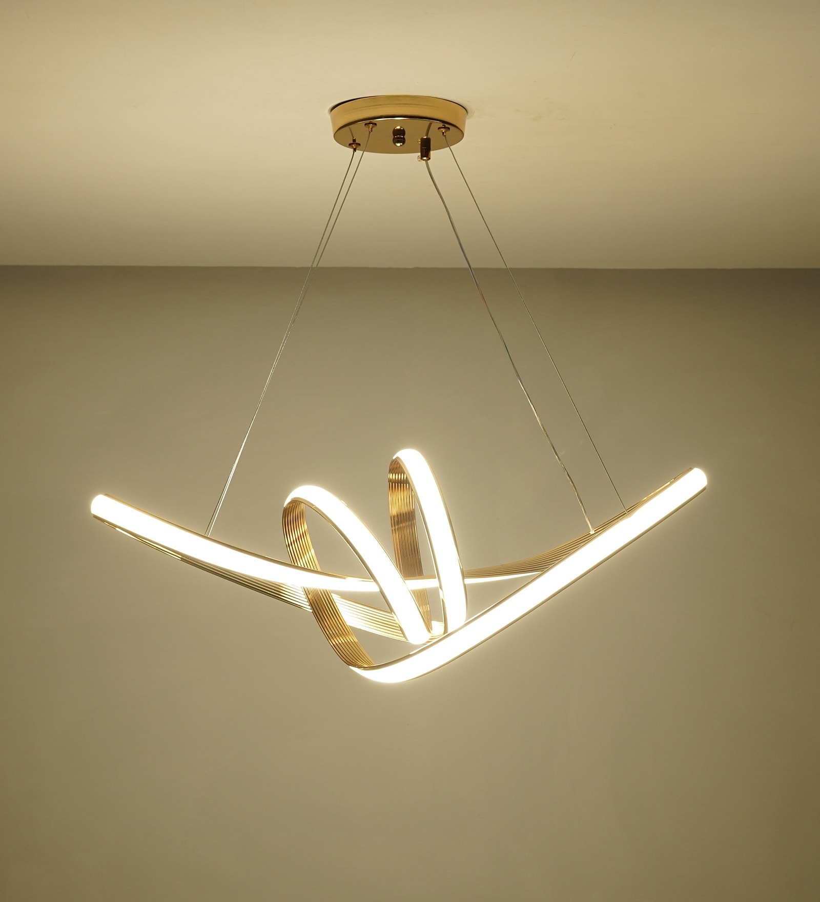 Noleon Rose Gold 3 Colour Led Chandelier Ceiling Light