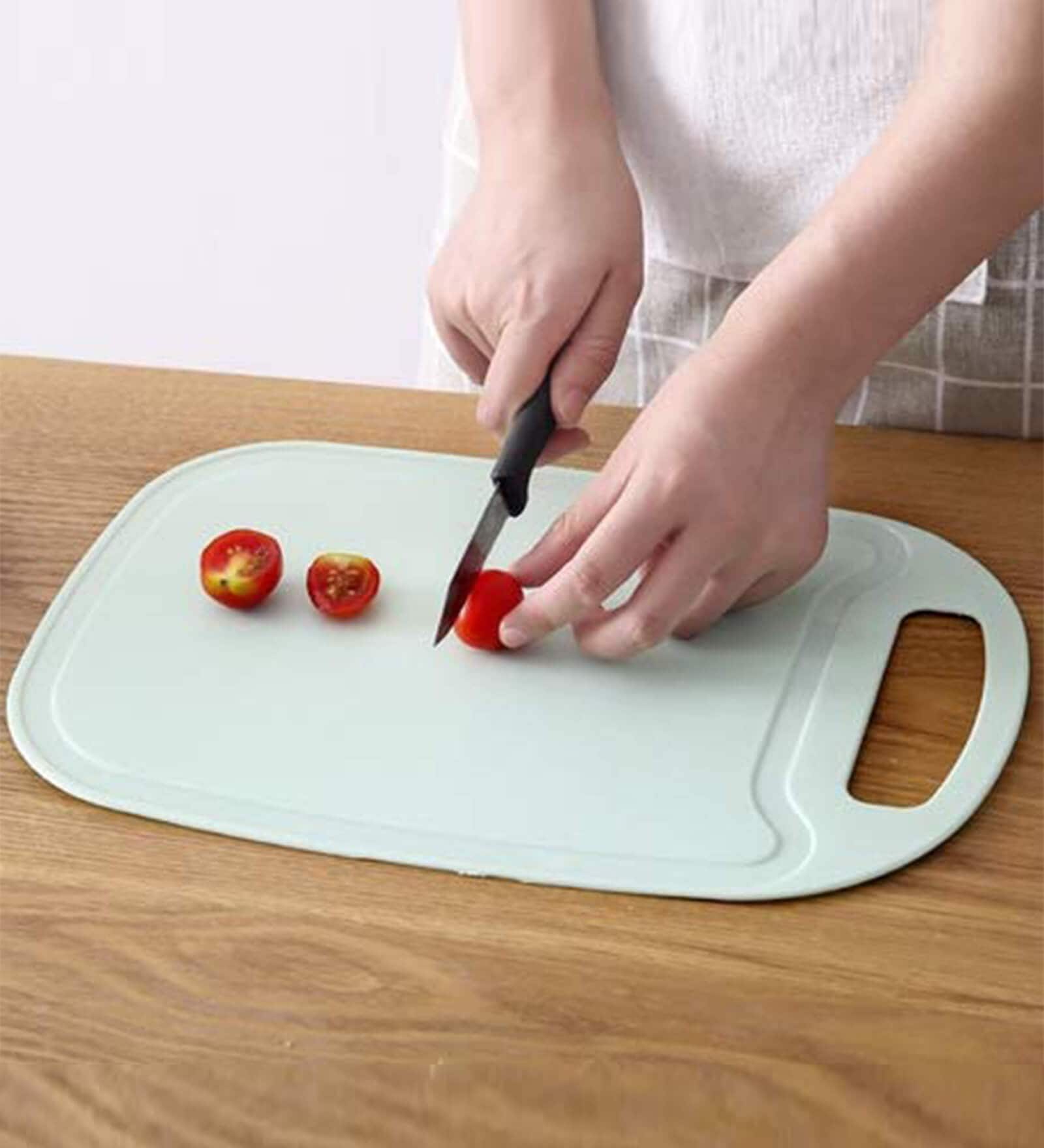 Non-Slip Dishwasher Safe Plastic Chopping Board (Assorted)