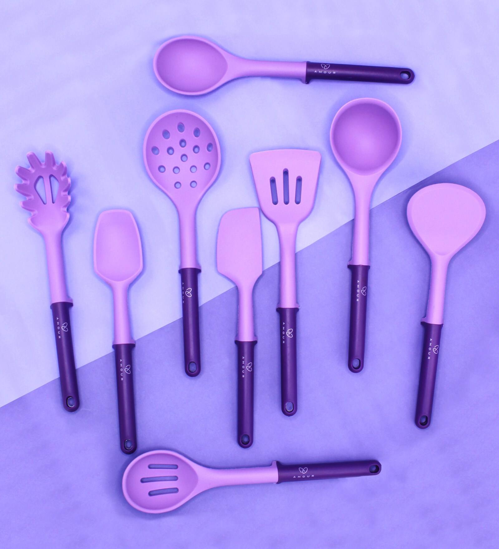 Eliseo Purple Silicone (Set of 9) Spatula