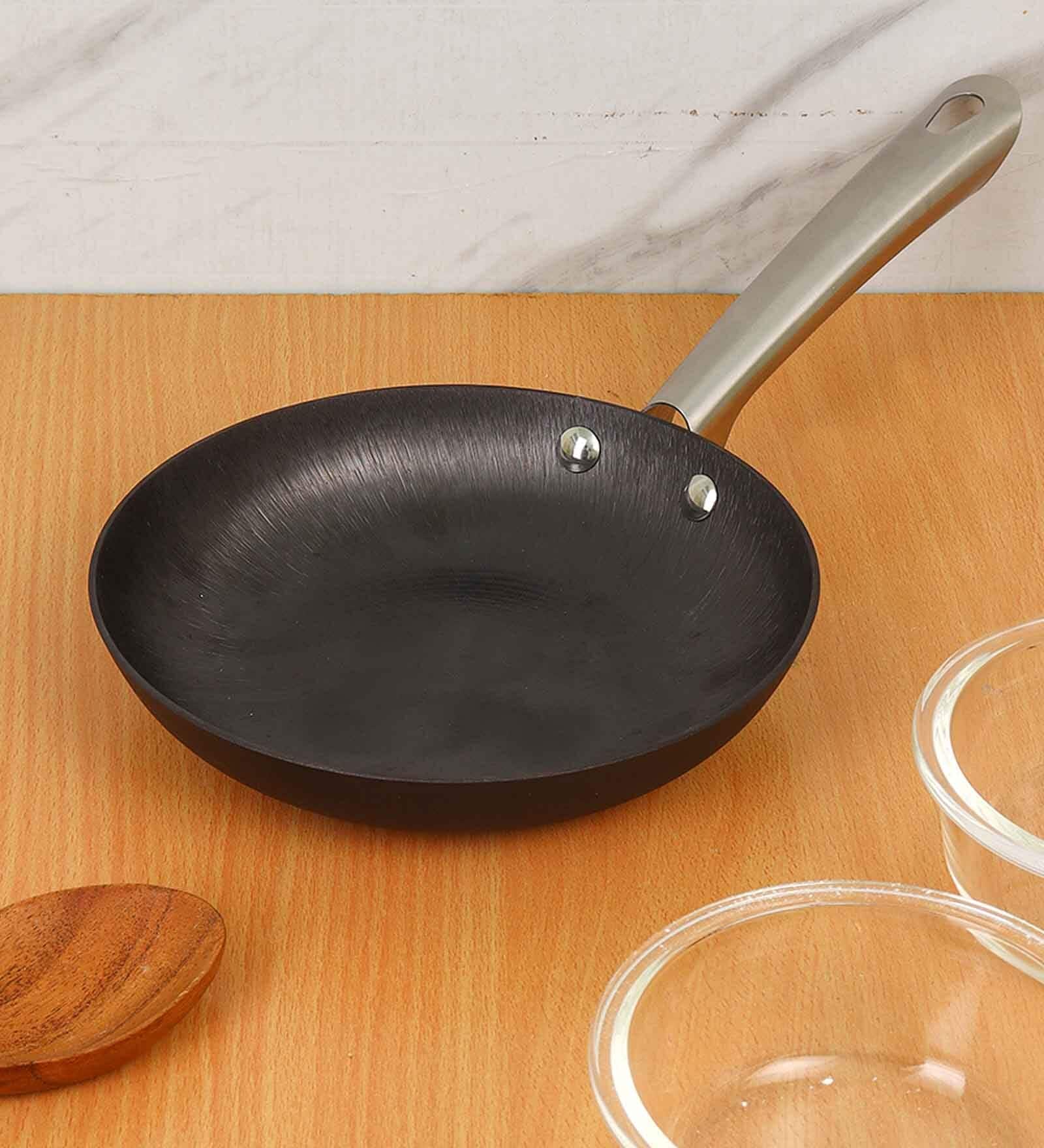 Cast Iron Non-Stick 24 cm &  20 cm Dia  Non Toxic and Coating Free Fry Pan