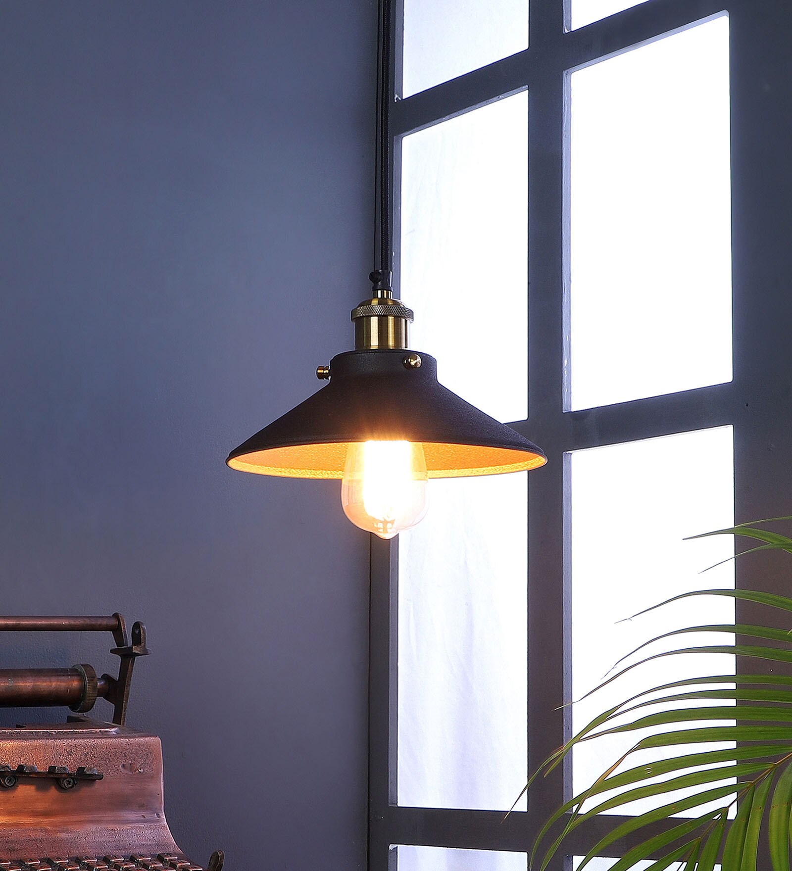 Ackton Nora Black Metal Hanging Light