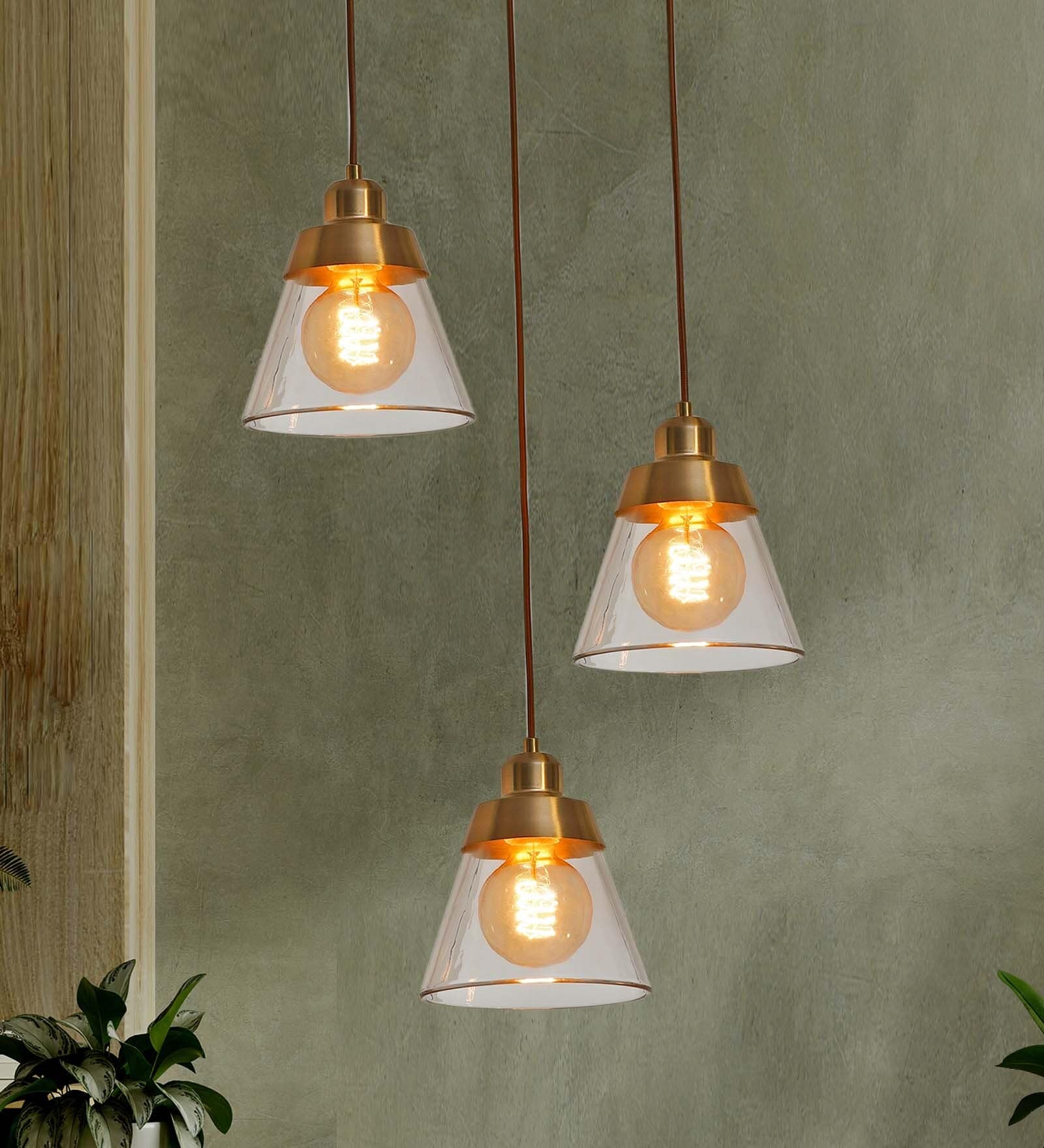 Nordic Modern Metal and Glass pendant