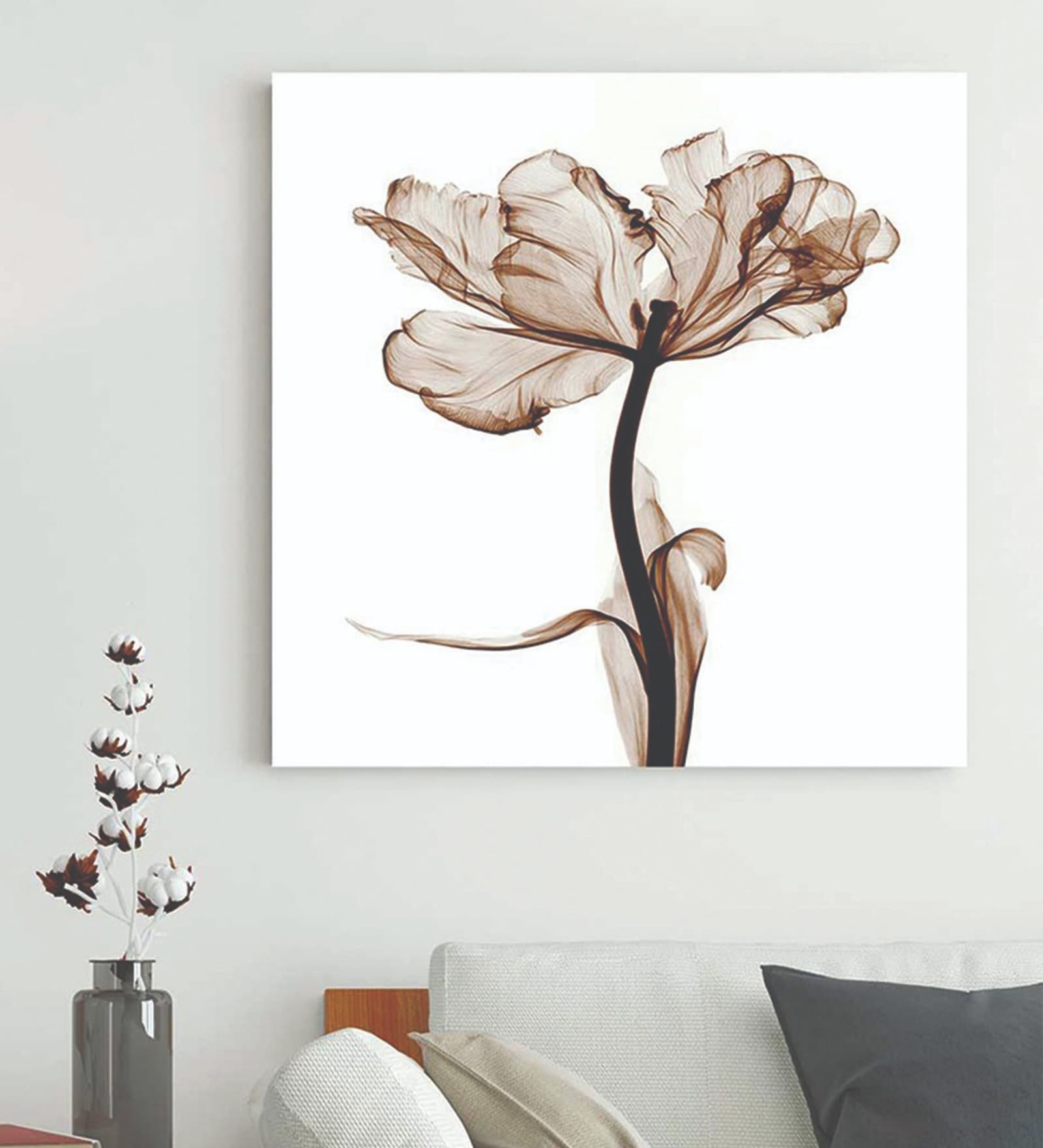 Nordic Style Flower Canvas Painting, Modern Artwork Canvas Wall Art Posters for Living Room Bedroom, Office, Home D cor