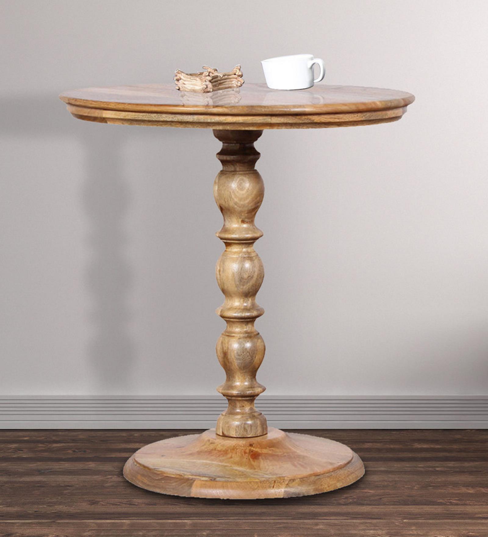 Buy Normandy End Table in Natural Mango Finish on Rent Online End Tables Furniture On Rent