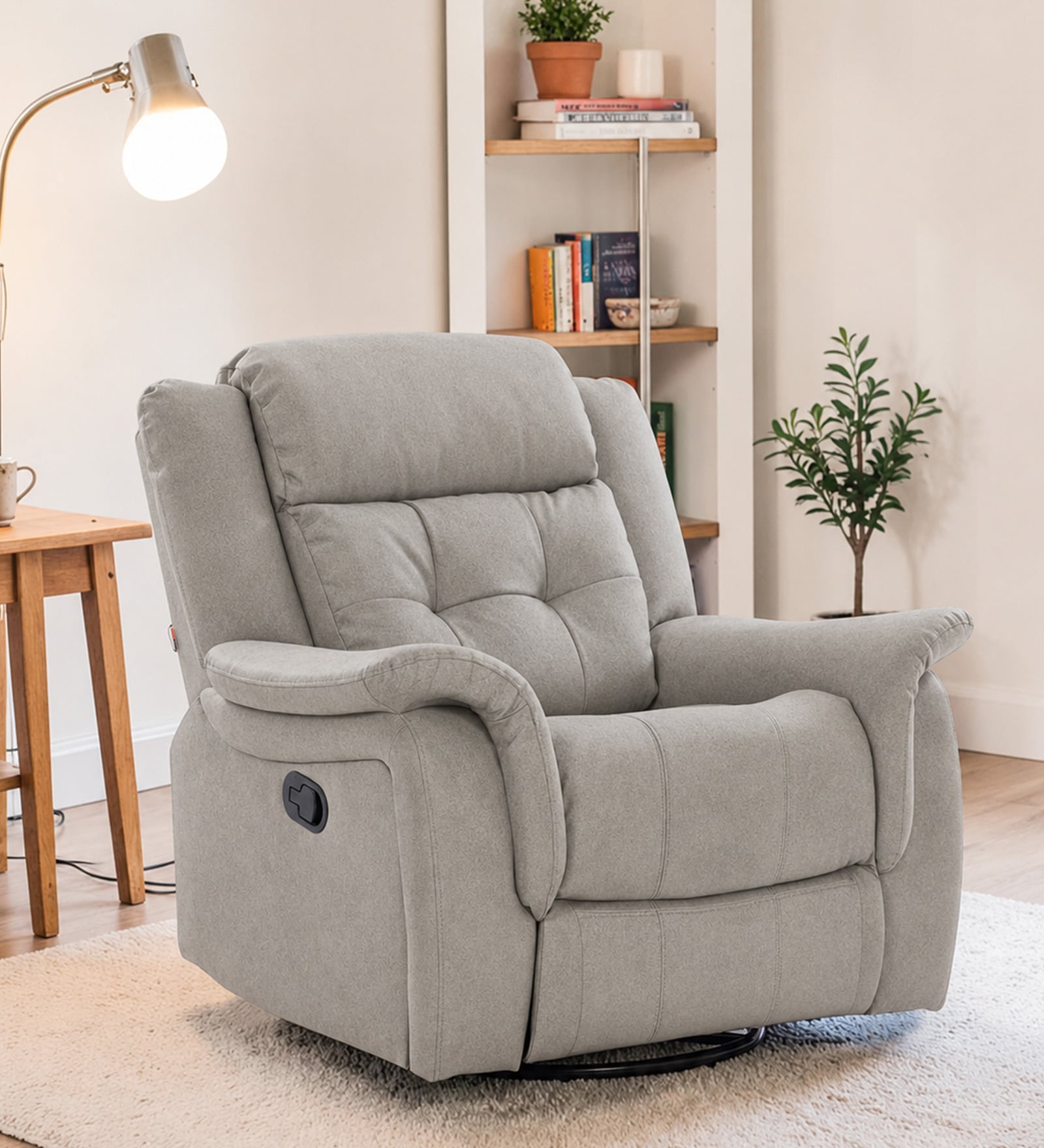 Norton RRR 1 Seater Manual Recliner in Light Grey Colour With Rocker & Swivel Norton RRR 1 Seater Manual Recliner in Light Grey Colour With Rocker & Swivel