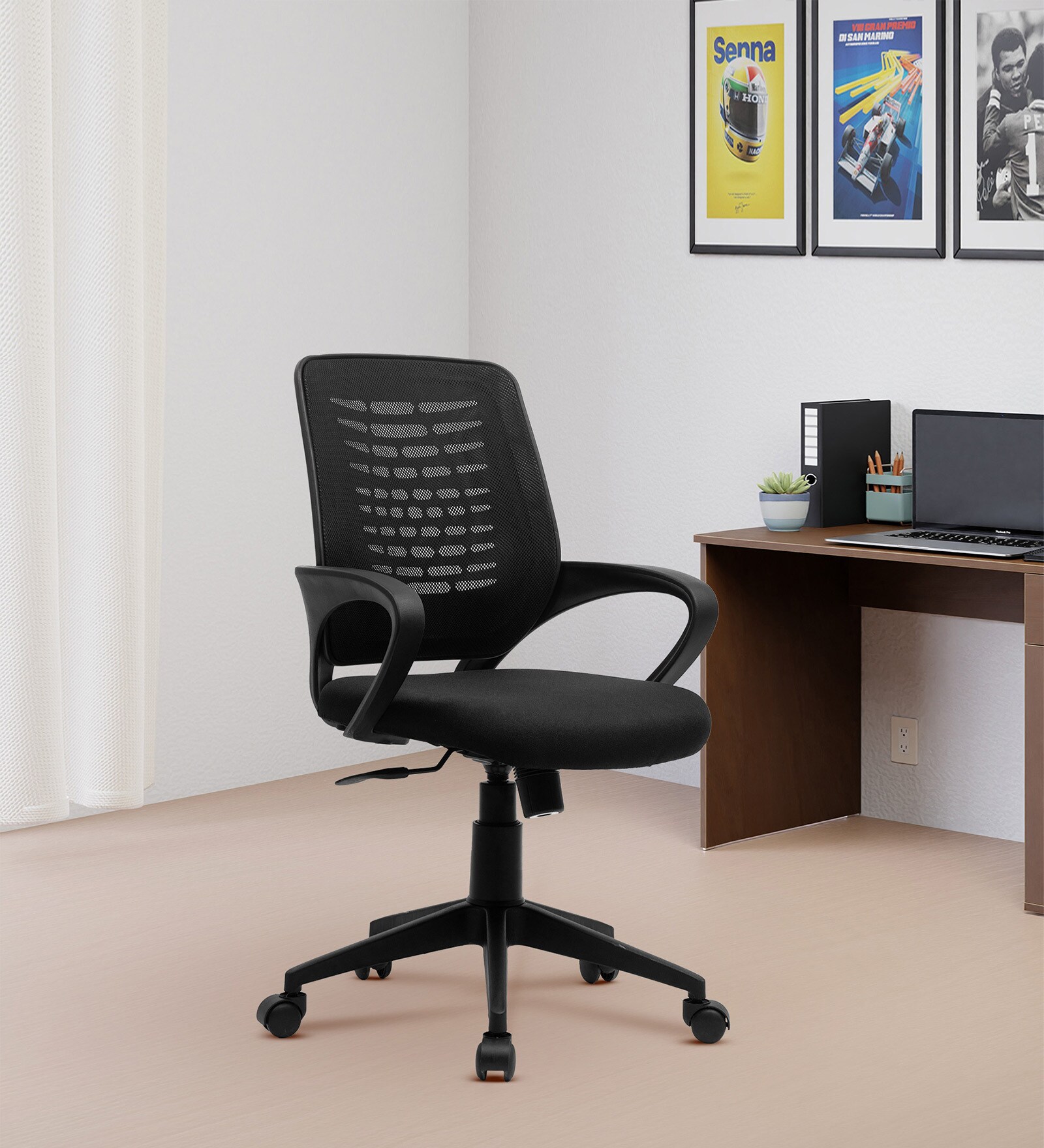 Nova Breathable Mesh Ergonomic Chair In Black Colour