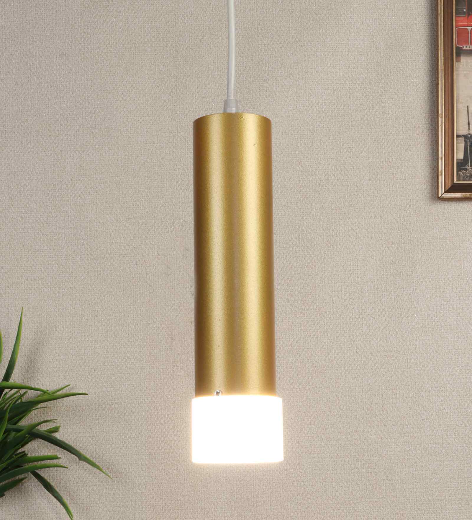 Nova Gold Iron Hanging Light | Inbuilt LED | without Bulb | Eliante
