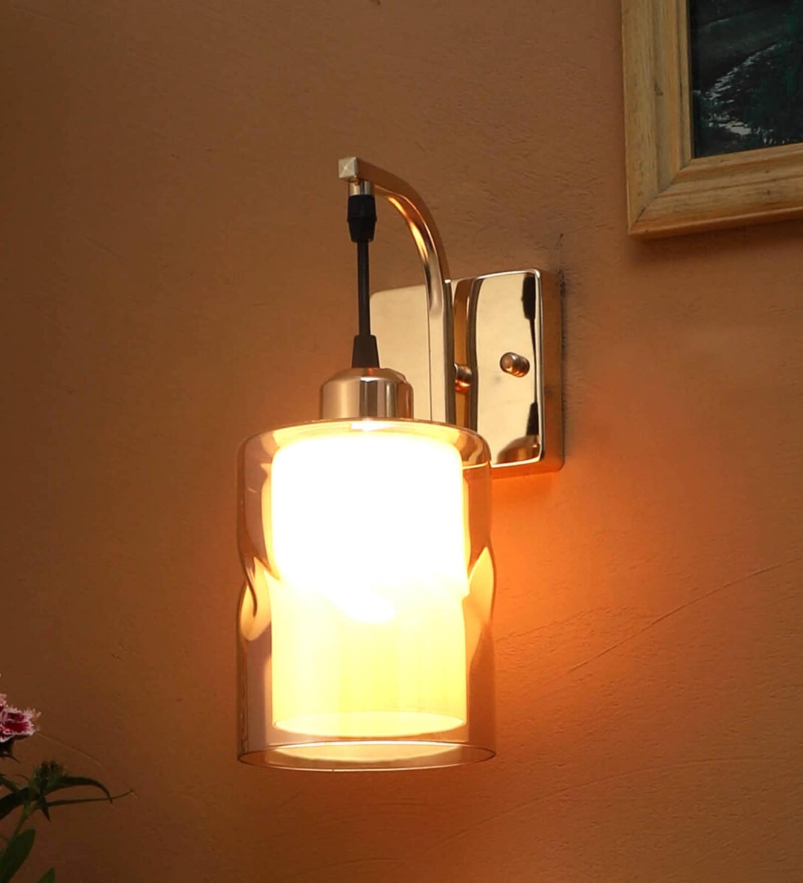 Nova Gold & Mild Steel Wall Light
