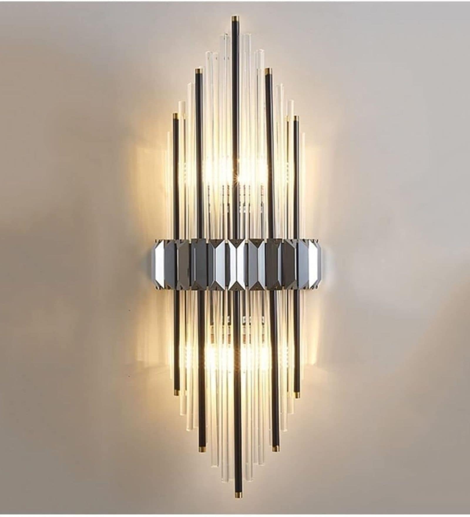 Nova Luxe Crystal Wall Light   Modern Art Deco Design