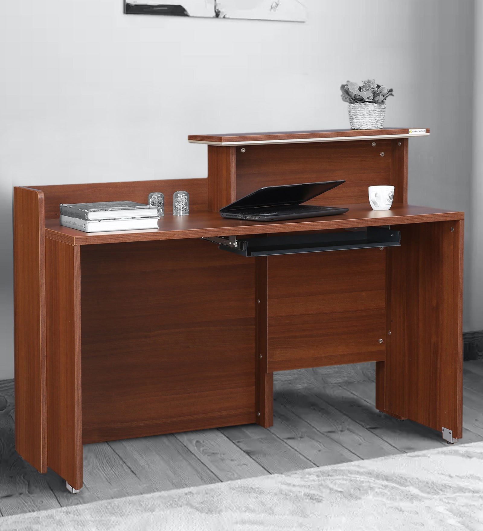 Nova Office Table in Walnut Regato Colour