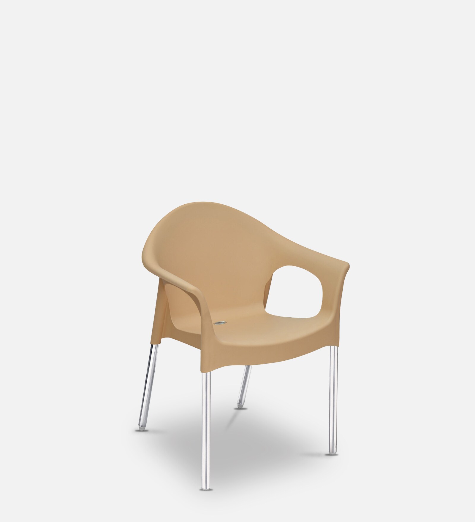 NS09SS Plastic Chair in Biscuit Finish, Set of 2