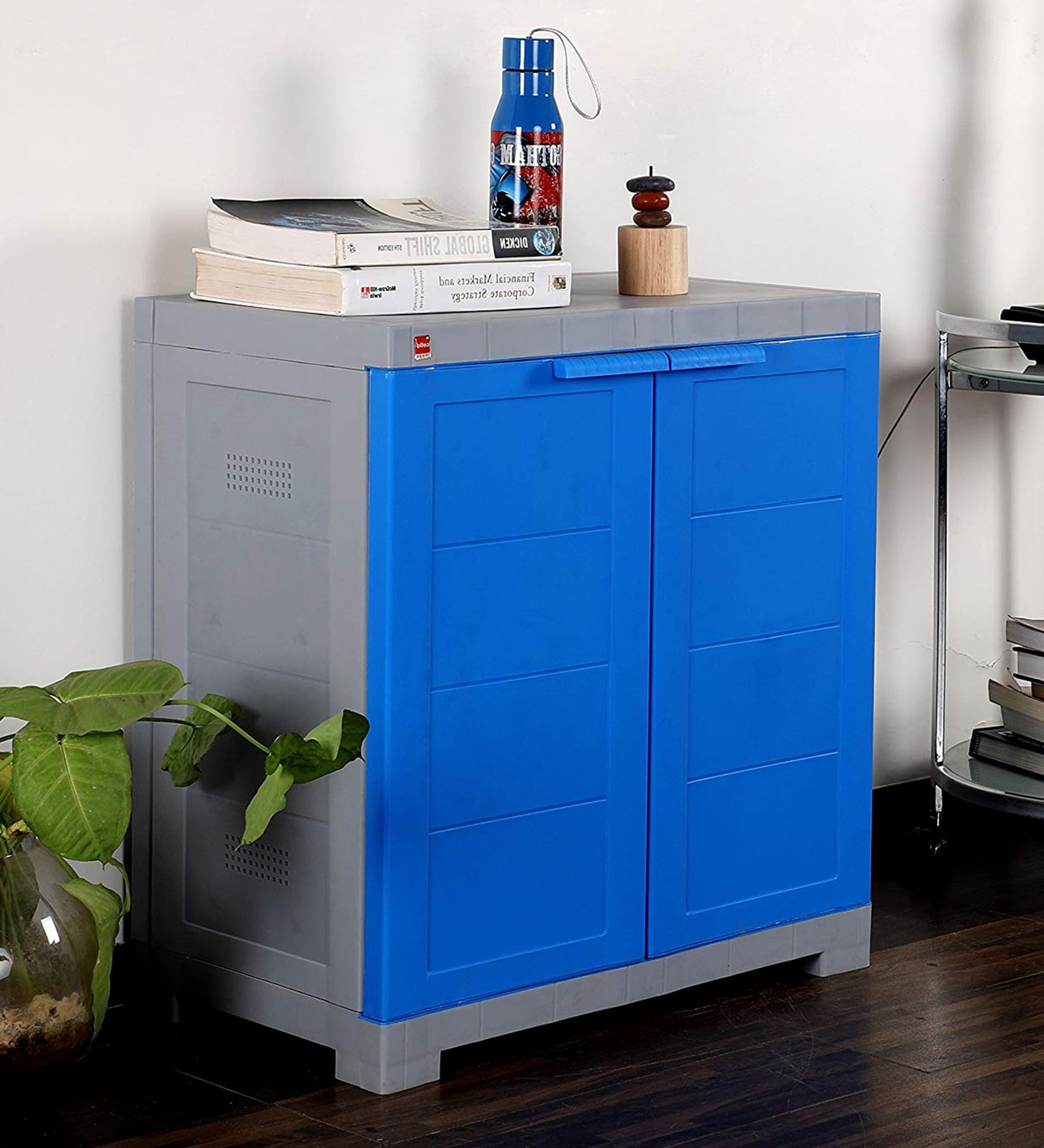 Buy Novelty Shoe Rack in Blue & Grey Colour by Cello Online Shoe