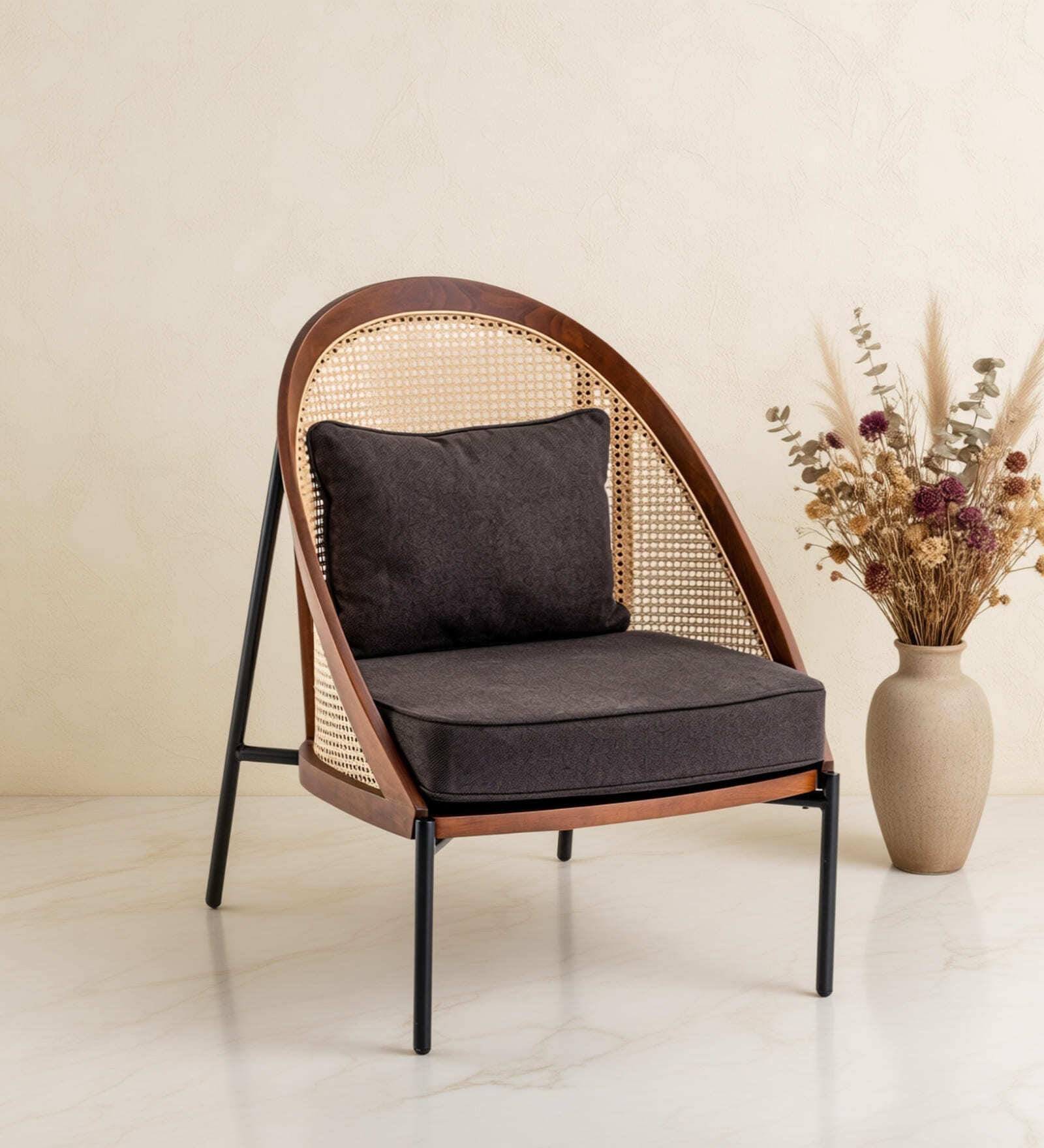 Novena Lounge Chair In Grey Colour Novena Lounge Chair In Grey Colour