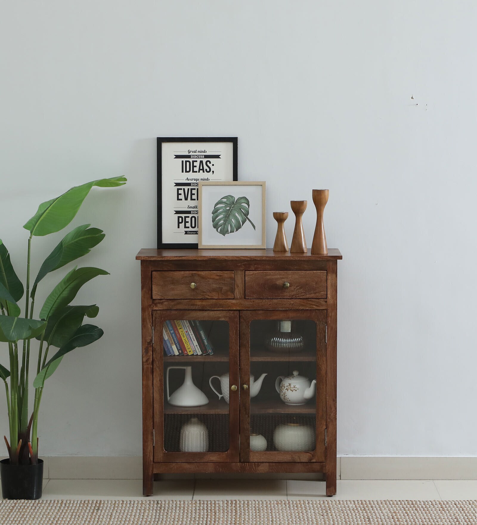 Noyes Mango Wood Cabinet In Tubbaq Finish With Drawers