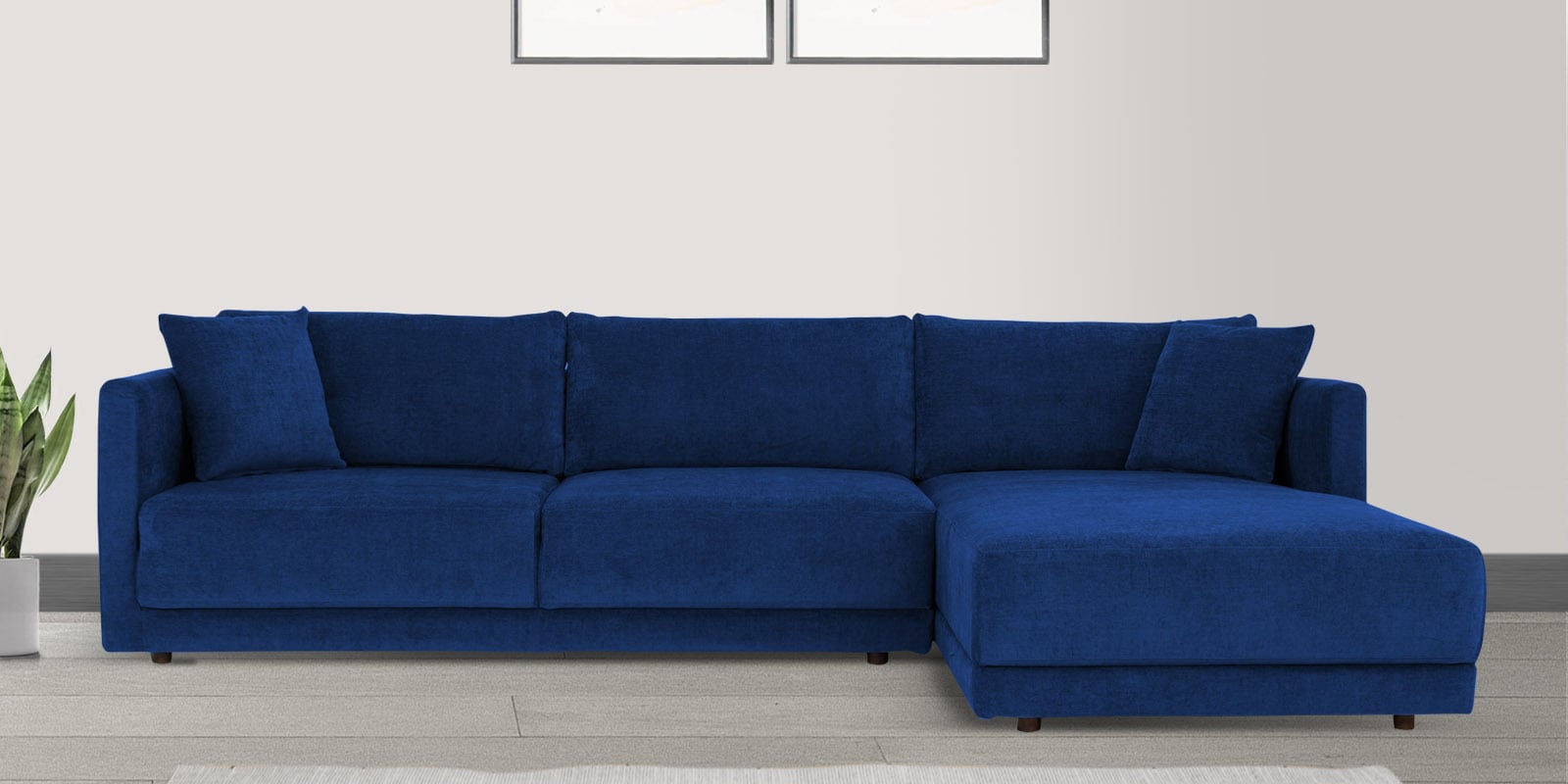 Buy Northern Fabric LHS Sectional Sofa in Royal Blue Colour at 52 OFF
