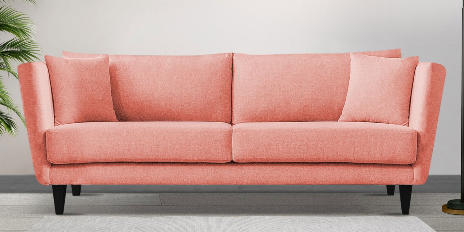 Norway Velvet 3 Seater Sofa in Blush Pink Colour