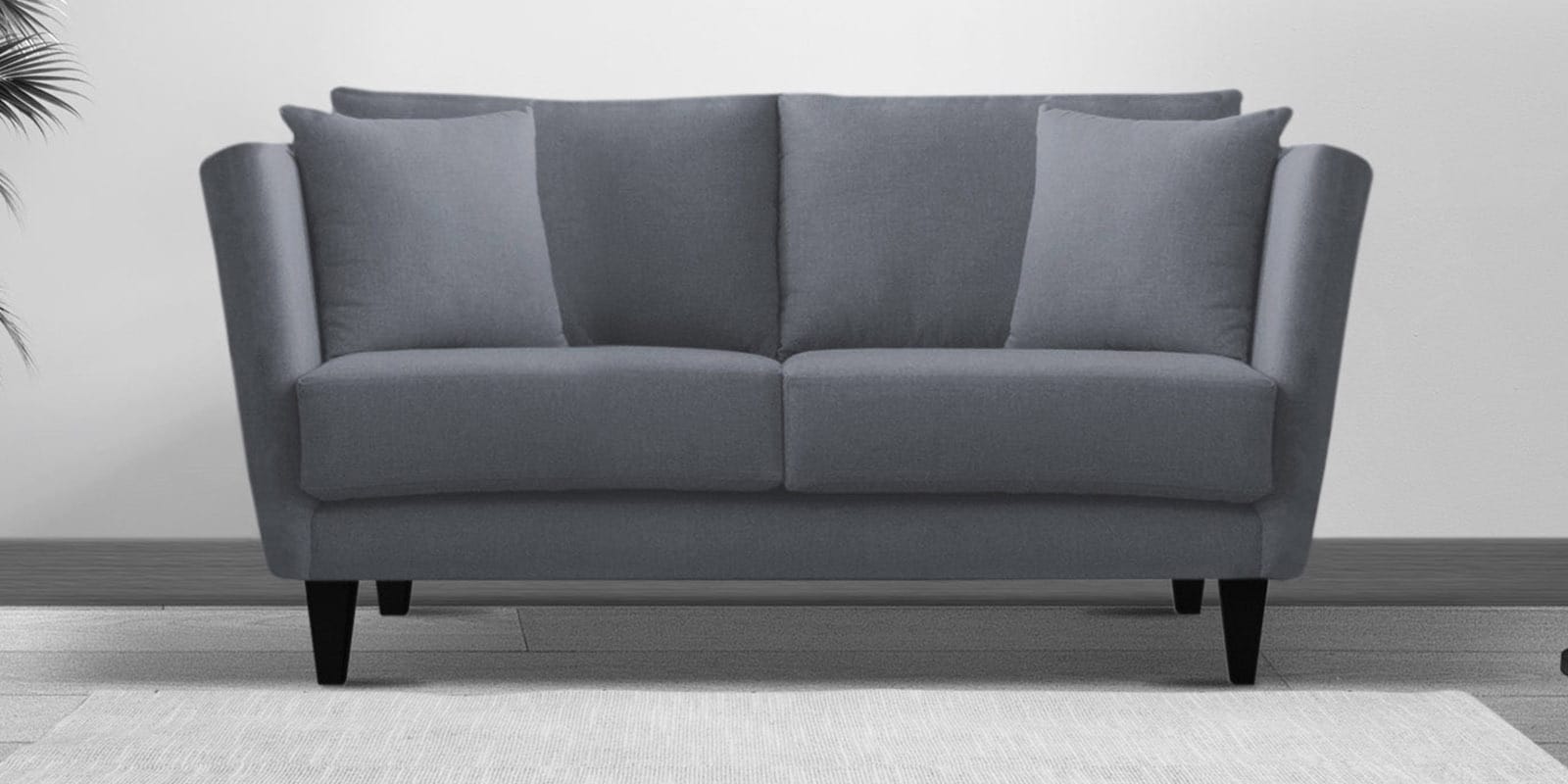 Norway Velvet 2 Seater Sofa in Pubble Grey Colour