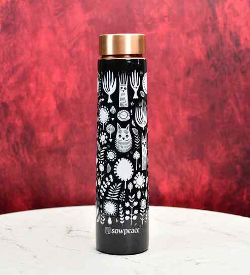 Noir Abstract Copper Bottle