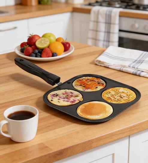 Non Stick Mini Uttapam Pan with Washing Brush