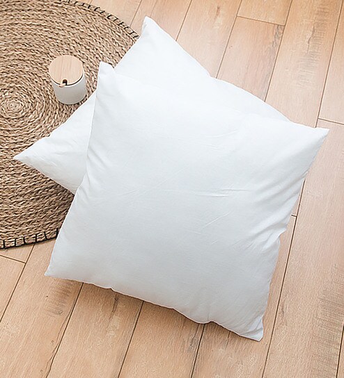 Buy White Synthetic Fill Cushion Pillows 20 X 20 Inches By
