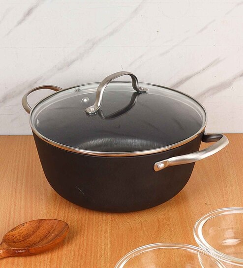Cast Iron Non-Stick 24 cm Casserole &  24 cm Frypan  Non Toxic and Coating Free 2 pcs Cookware Set