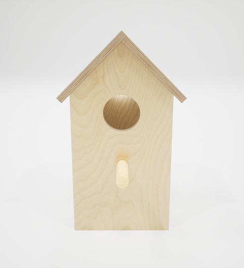 Nook Large Bird House in Natural Finish