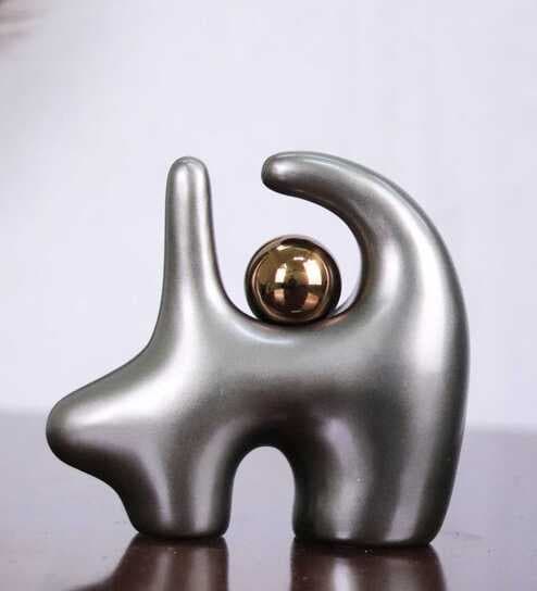 Nordic Stylea Artifact Abstract Sculpture (Grey)