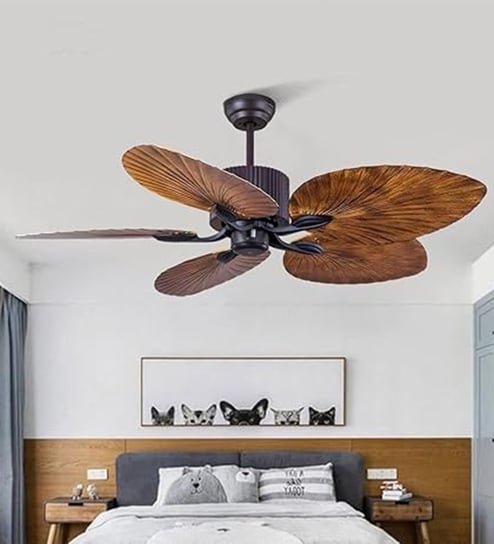 Noro Smart Fan Brown Metal , Google & Alexa Remote & App Control