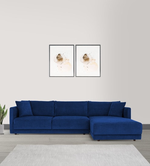Northern Fabric LHS Sectional Sofa in Royal Blue Colour
