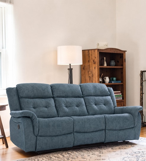 Norton  3 Seater Motorised Recliner in Turquoise Colour With Charging Port
