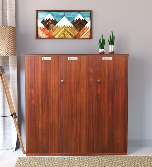 Buy Nova Mid Height Side Storage Cabinet In Walnut Regato