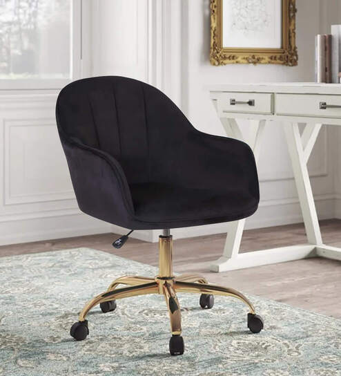 Novas Guest Chair In Black Velvet  Finish