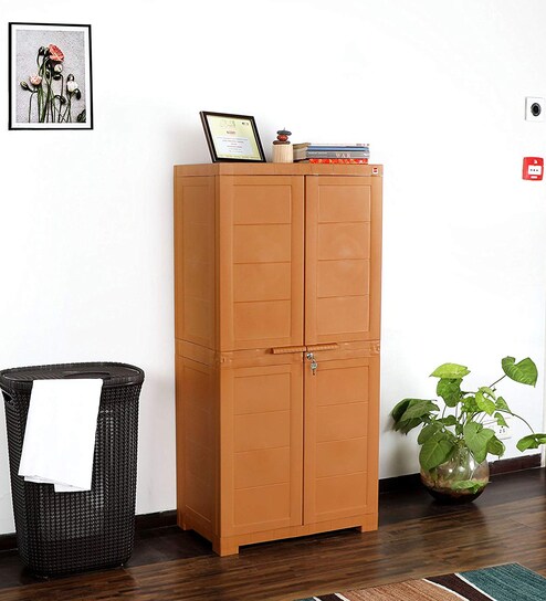 Buy Novelty Tall Cabinet In Wood Colour By Cello Online Plastic