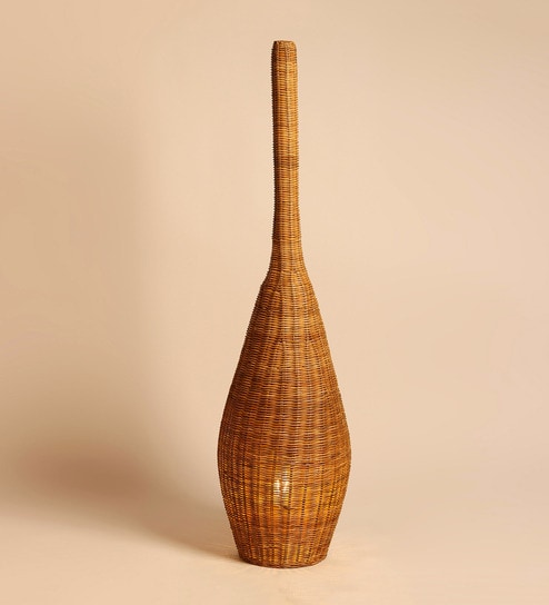 Novelty Rattan Floor Lamp in Brown Colour
