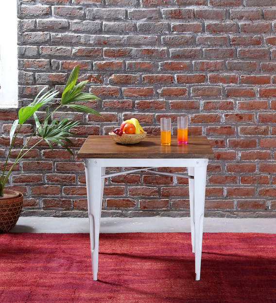 Buy Novo 4 Seater Dining Table in White Colour Bohemiana By Pepperfry