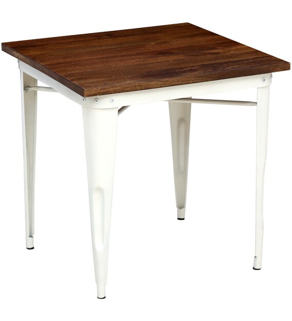 Buy Novo 4 Seater Dining Table in White Colour Bohemiana By Pepperfry