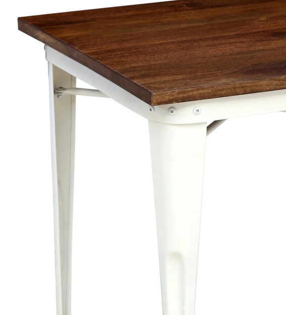 Buy Novo 4 Seater Dining Table in White Colour Bohemiana By Pepperfry