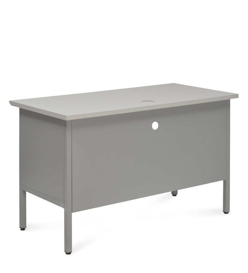 Buy Noah Office Table in Grey Finish By Nilkamal Online Work Stations