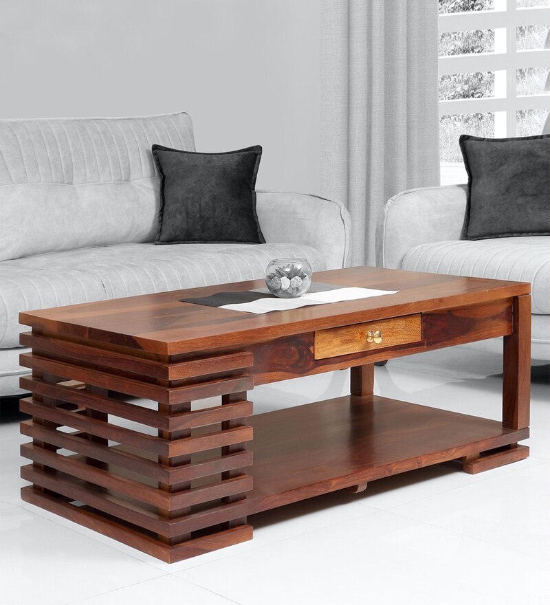 Buy Nord Large Coffee Table In Walnut Finish By Evok Online Contemporary Rectangular Coffee Tables Tables Furniture Pepperfry Product