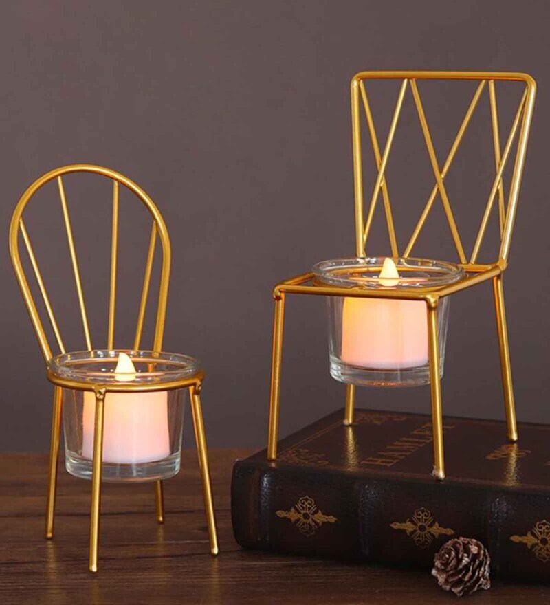 Buy Nordic Gold Metal Candle Holder Online Candle Holders Candle