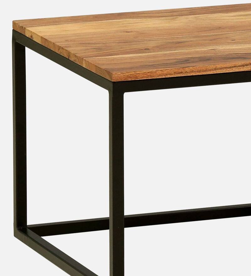 Buy Walond Solid Wood Nesting Coffee Table Set in Natural Finish With