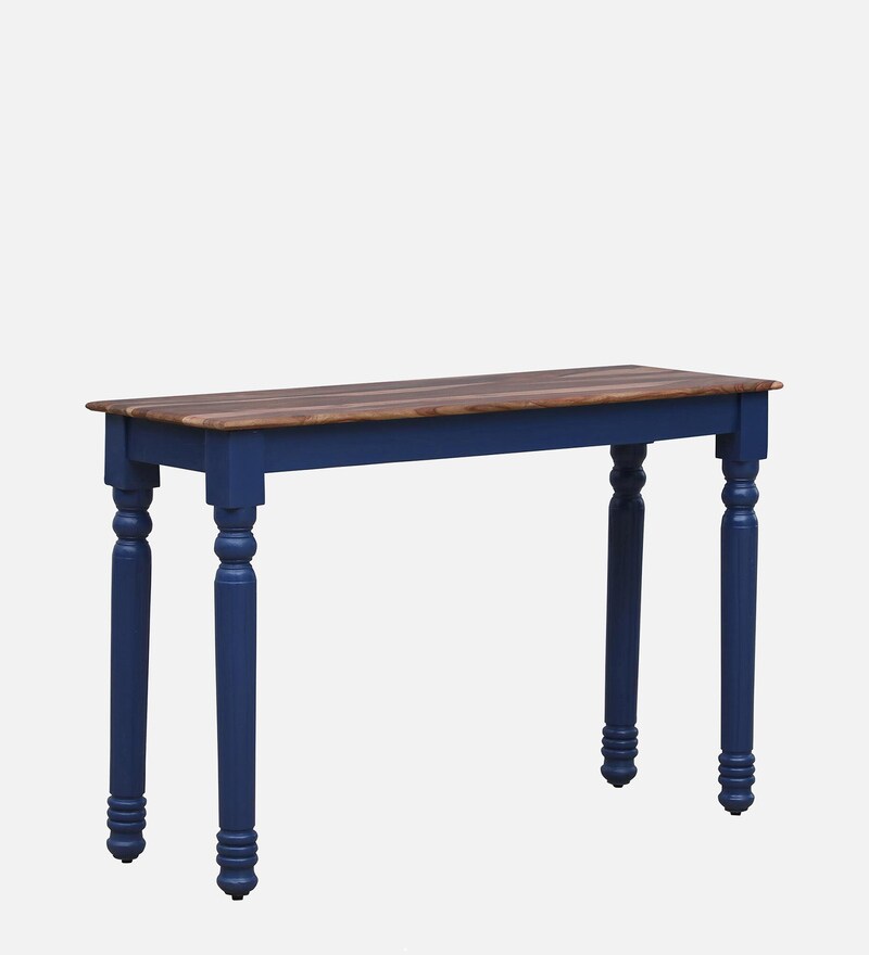 Buy Noyes Sheesham Wood Console Table In Blue Finish By Amberville