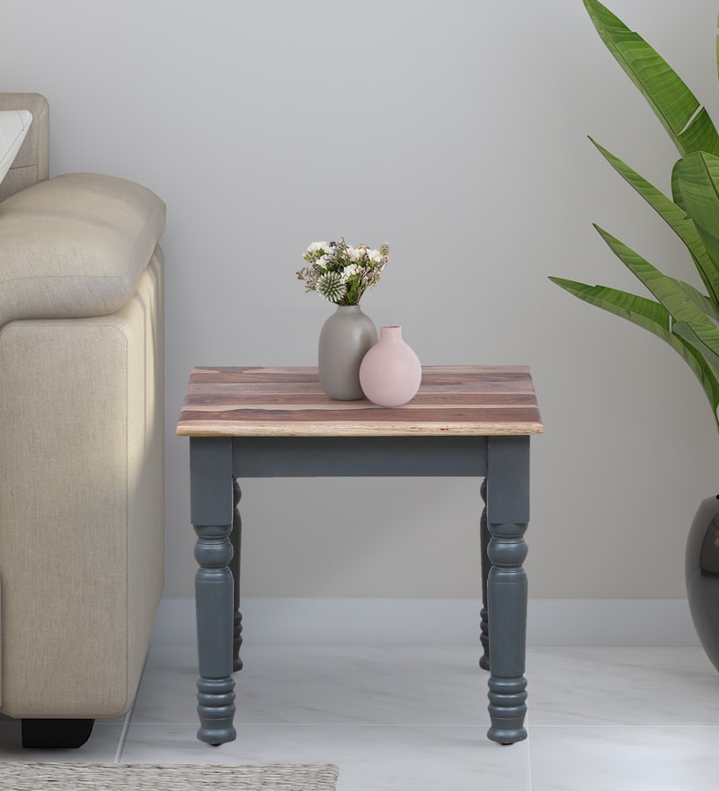 gray end tables and coffee table