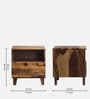 Ally Sheesham Wood Bedside Table in Provincial Teak Finish with Drawer
