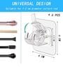 (6Pcs) No Drill Curtain Rod Brackets Holder Hooks
