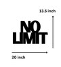 No Limit Black Mild Steel Wall Art