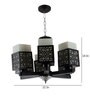 Grazia Black Metal Shaded Chandelier