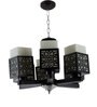 Grazia Black Metal Shaded Chandelier