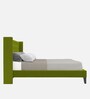 Noa Velvet King Size Bed in Green Colour
